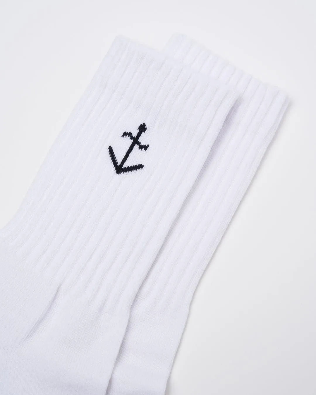 Calcetines La Paz Elías Off White Dark Navy Logo - ECRU