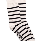 Calcetines Saint James de rayas en jersey de algodón Ecru Marino - ECRU