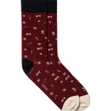 Calcetines TIFFOSI Paisley burdeos estampados — flat frontal con fondo transparente