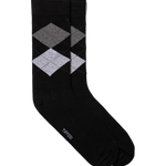 Calcetines TIFFOSI Paris negros de rombos, flat frontal