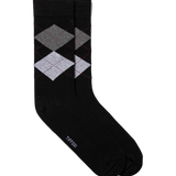 Calcetines TIFFOSI Paris negros de rombos, flat frontal
