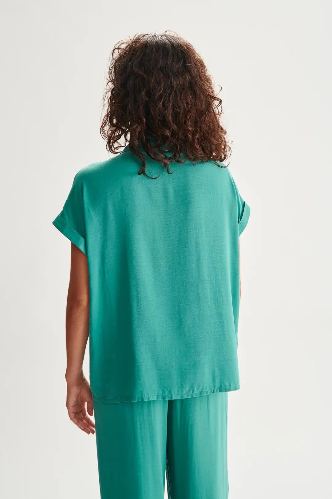 Camisa 24colours 30418 Verde - ECRU