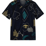 Camisa Anerkjendt Akleo Frotte AOP - ECRU