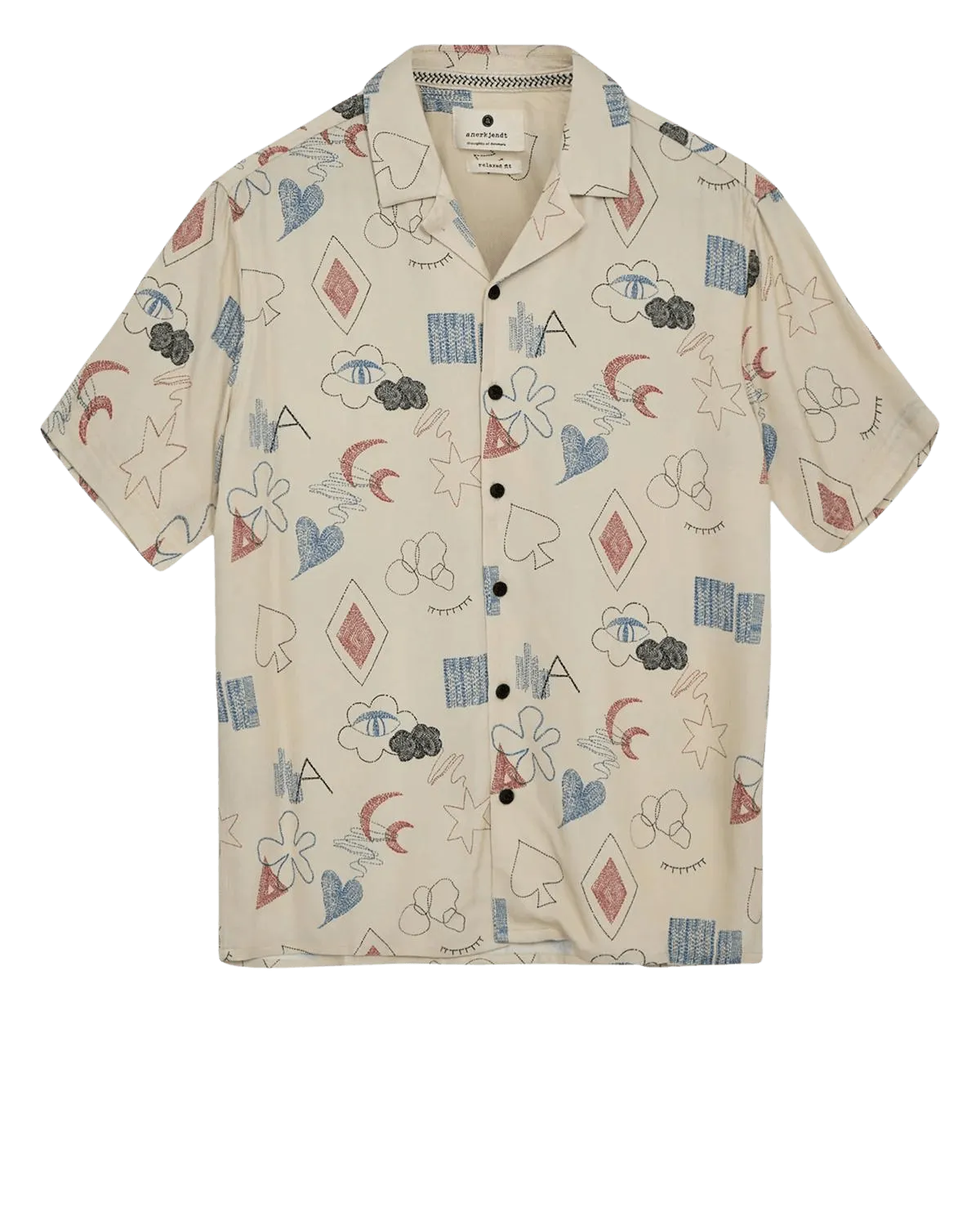 Camisa Anerkjendt Akleo Viscose Aop - ECRU