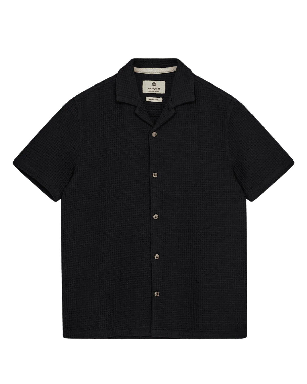 Camisa Anerkjendt Akleon Waffle Caviar - ECRU