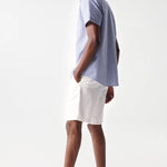 Camisa de Hombre Salsa de Lino Manga Corta - ECRU