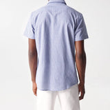 Camisa de Hombre Salsa de Lino Manga Corta - ECRU