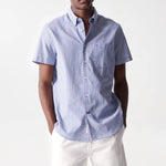 Camisa de Hombre Salsa de Lino Manga Corta - ECRU