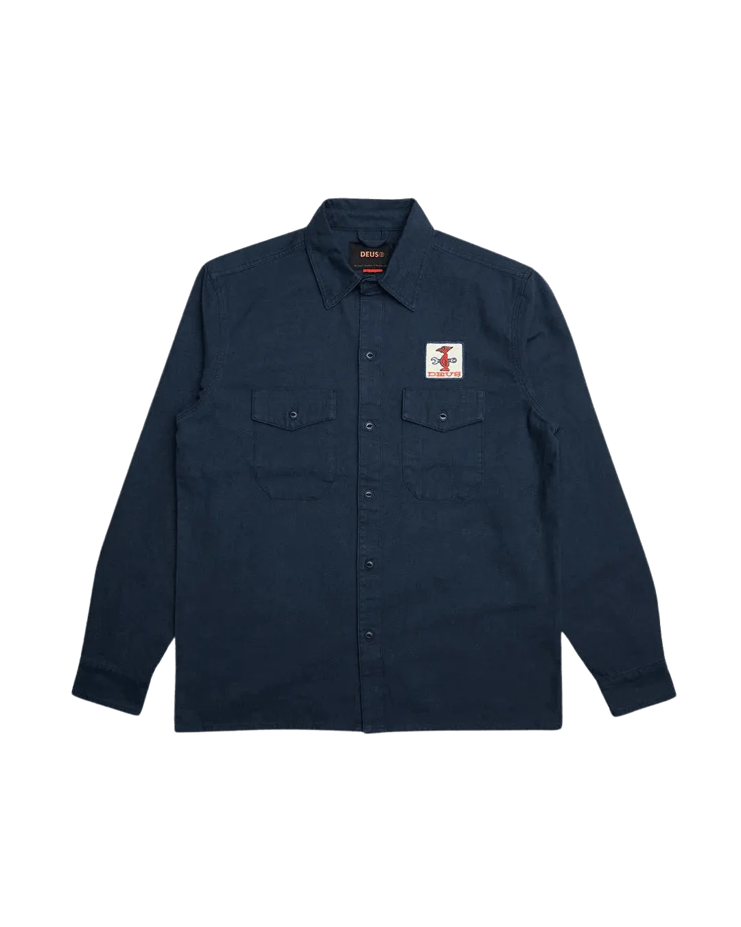 Camisa Deus Ex Machina Stripes Mood Indigo - ECRU