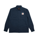 Camisa Deus Ex Machina Stripes Mood Indigo - ECRU