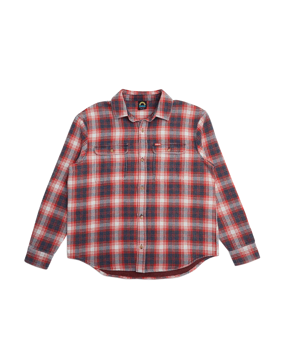 Camisa Deus Ex Machina Vacay Red Check - ECRU