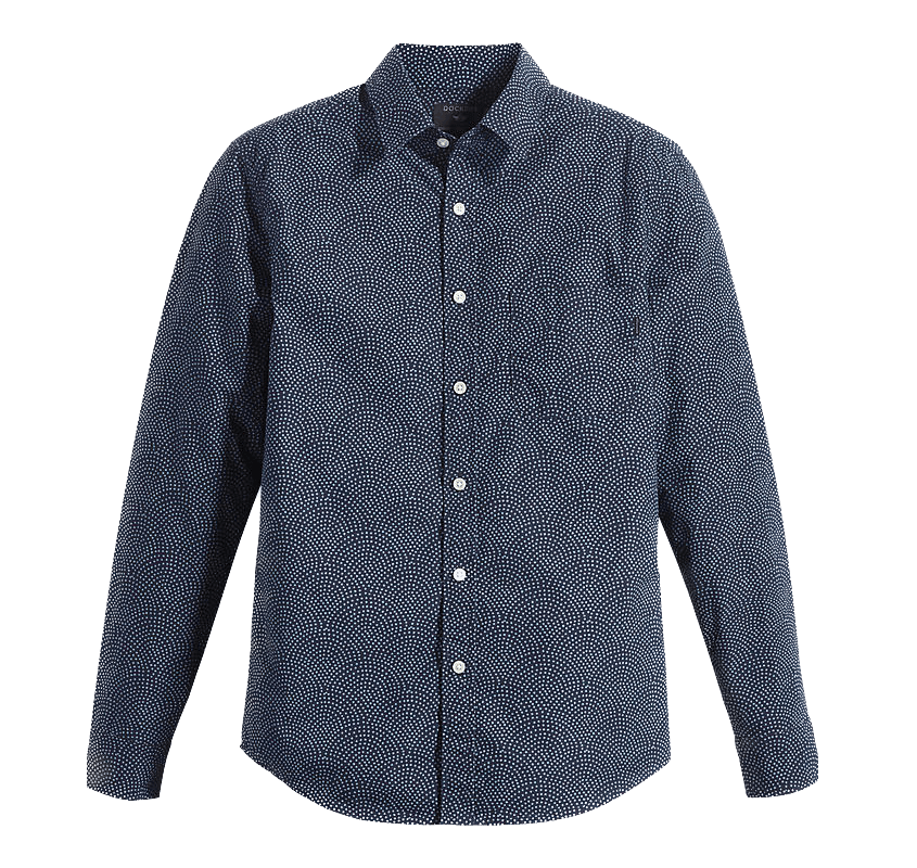 Camisa Dockers® Slim Fit Icon Button Up para hombre Nautical Navy Blazer Bel Air - ECRU