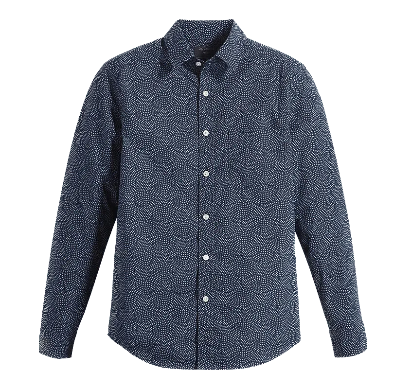 Camisa Dockers® Slim Fit Icon Button Up para hombre Nautical Navy Blazer Bel Air - ECRU