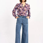 Camisa Molly Bracken de Manga Larga con Volantes - ECRU