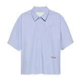 Camisa NEW AMSTERDAM Beach de manga corta azul — flat frontal