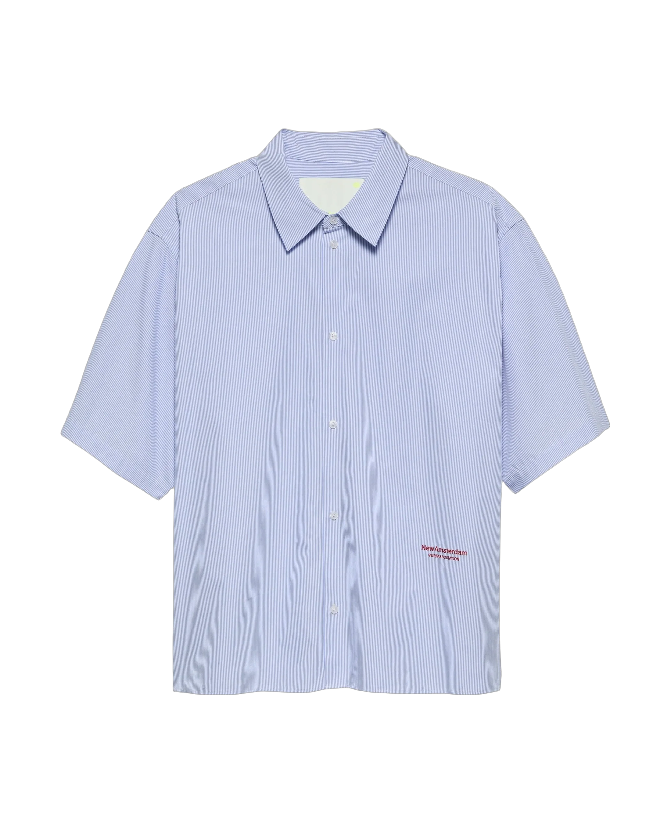 Camisa NEW AMSTERDAM Beach de manga corta azul — flat frontal