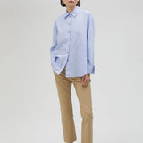 LOLA CASADEMUNT Striped Shirt with Strass Logo 