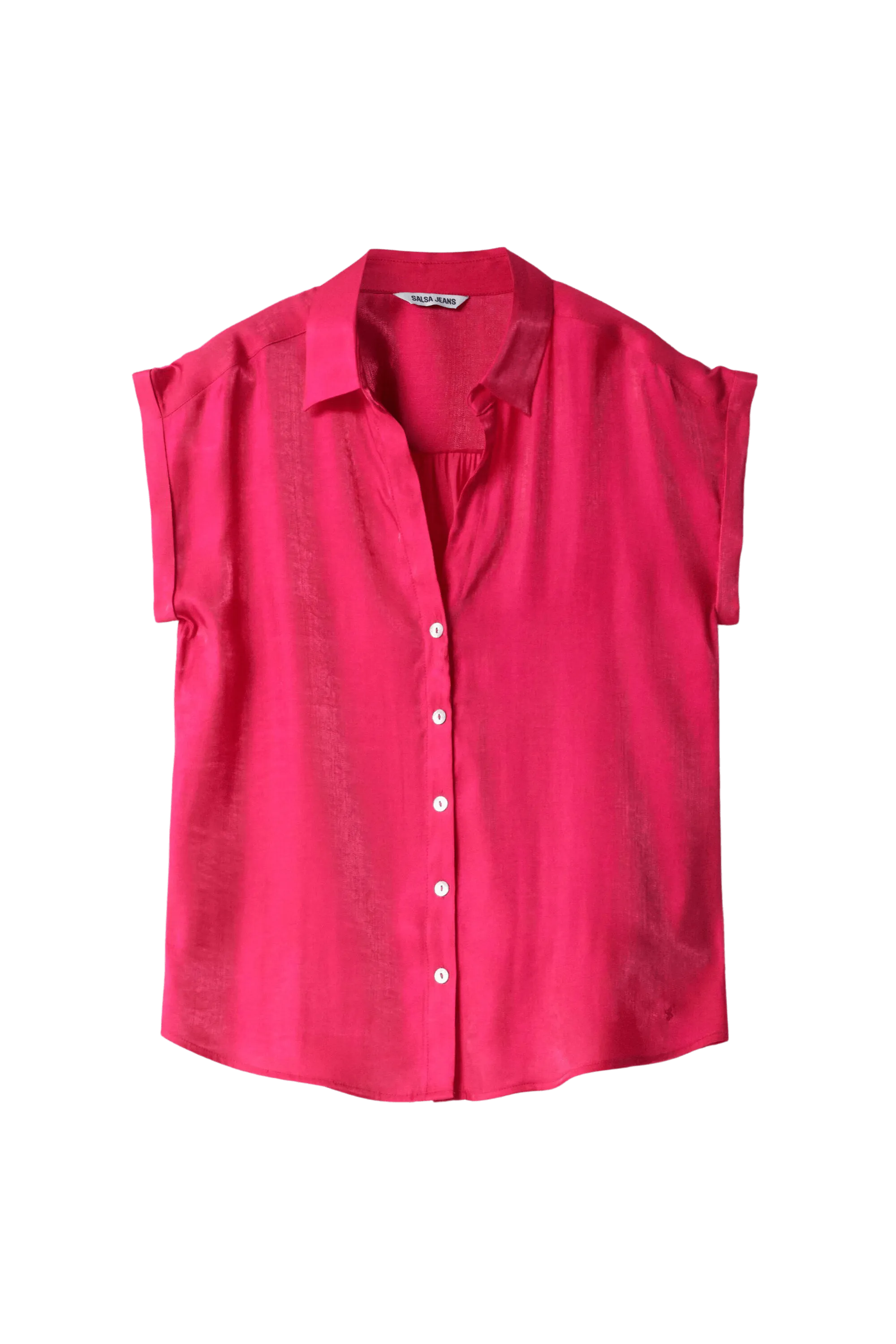 Camisa Salsa Jeans Satinada Rosa - ECRU