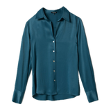 Camisa Salsa Jeans Satinada Verde - ECRU