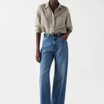 Camisa Salsa Lightdenim Regular - ECRU