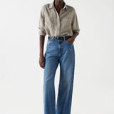 Camisa Salsa Lightdenim Regular - ECRU