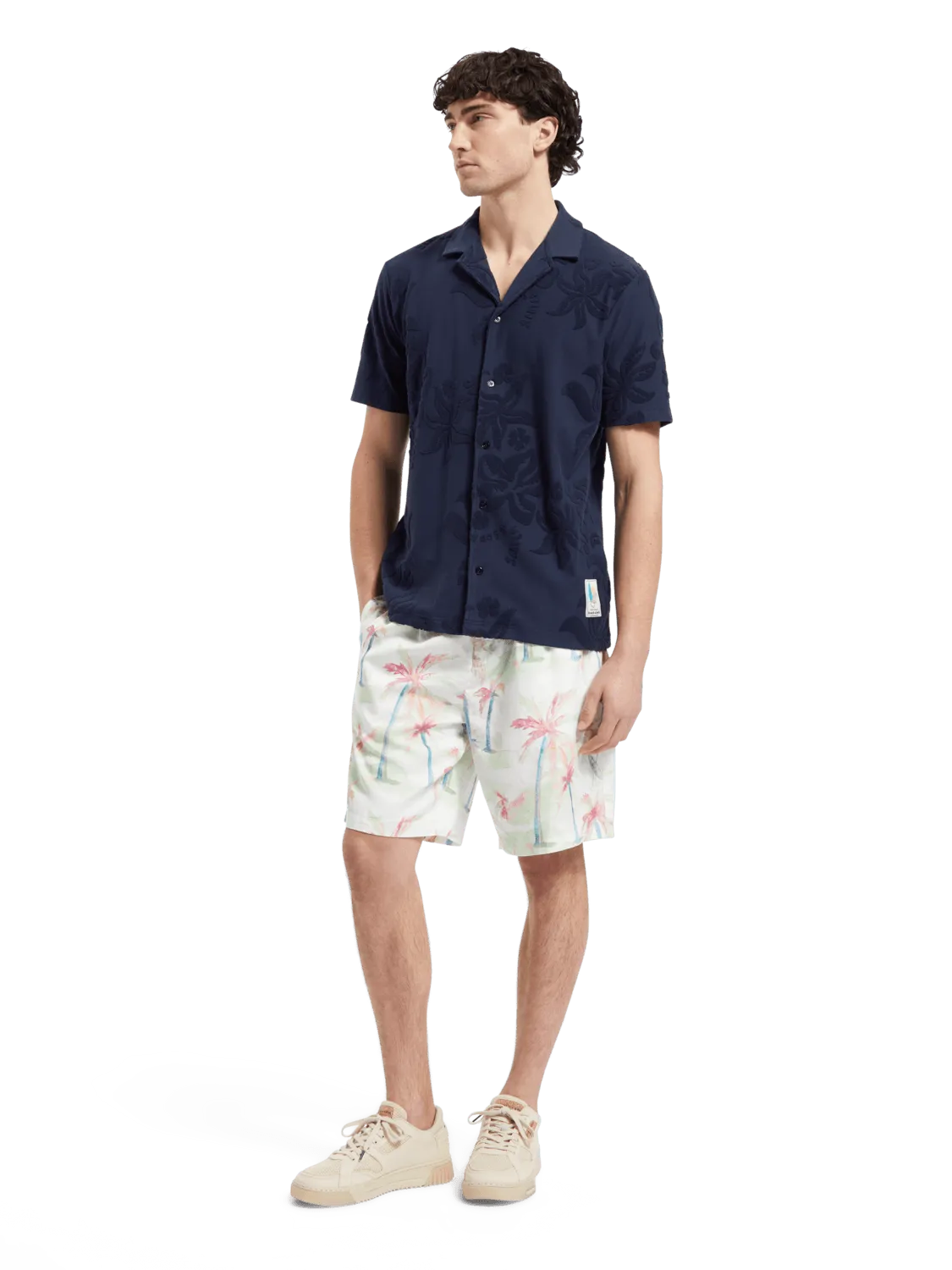 Camisa Scotch & Soda Terry Jacquard - ECRU