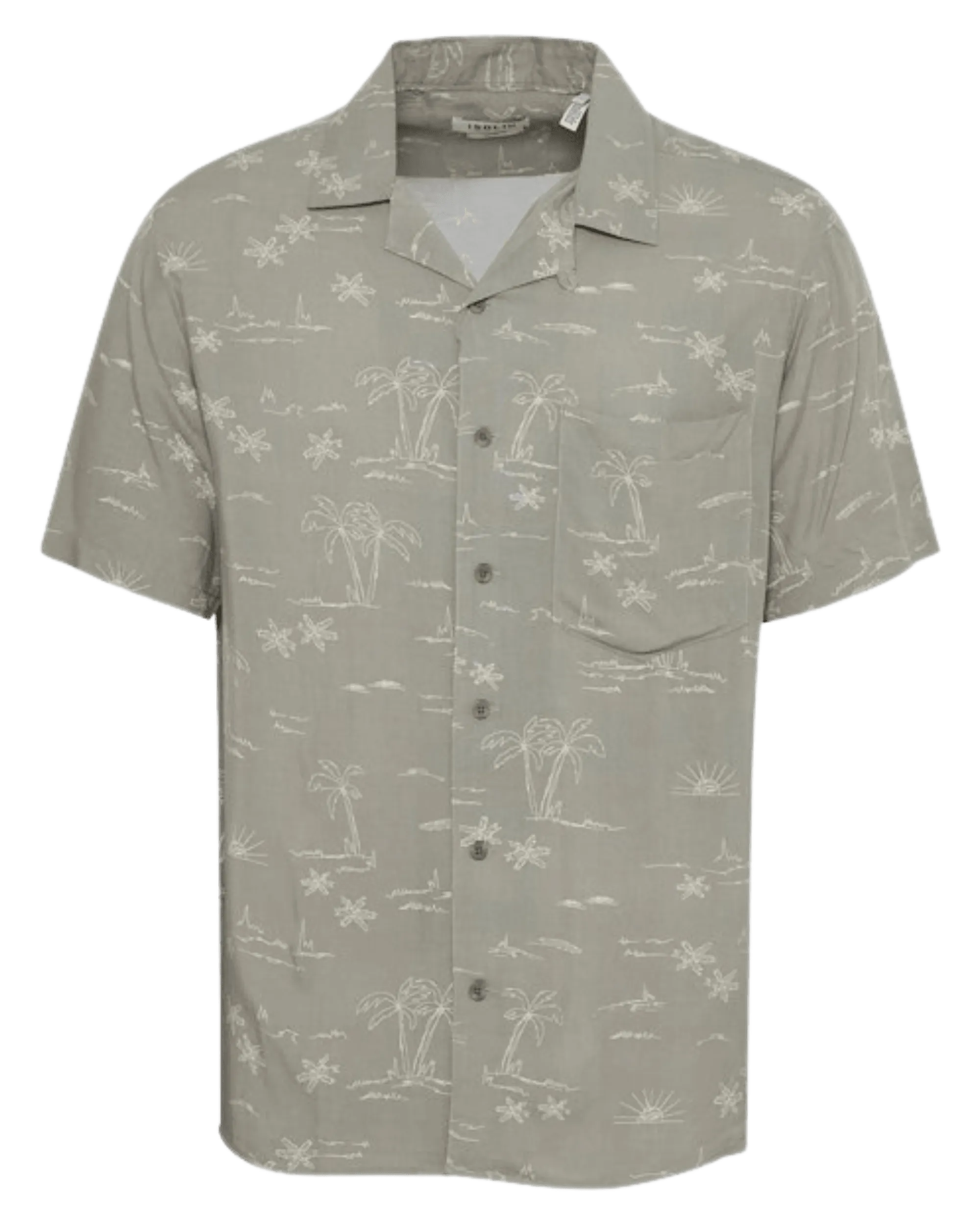 Camisa !Solid Ian Vetiver - ECRU