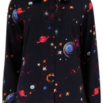 Camisa Sugarhill Catrina Black Colourful Universe - ECRU