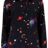 Camisa Sugarhill Catrina Black Colourful Universe - ECRU