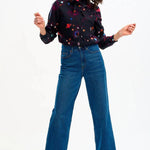 Camisa Sugarhill Catrina Black Colourful Universe - ECRU