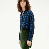 Camisa Thinking Mu Azul Dots Kati - ECRU