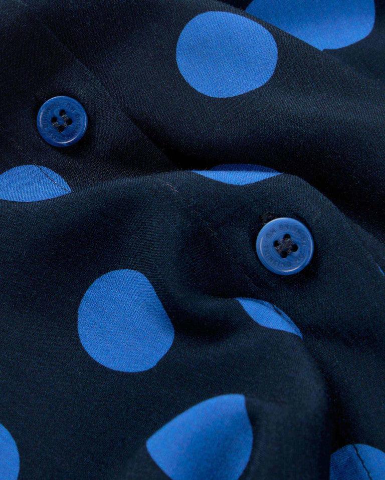 Camisa Thinking Mu Azul Dots Kati - ECRU