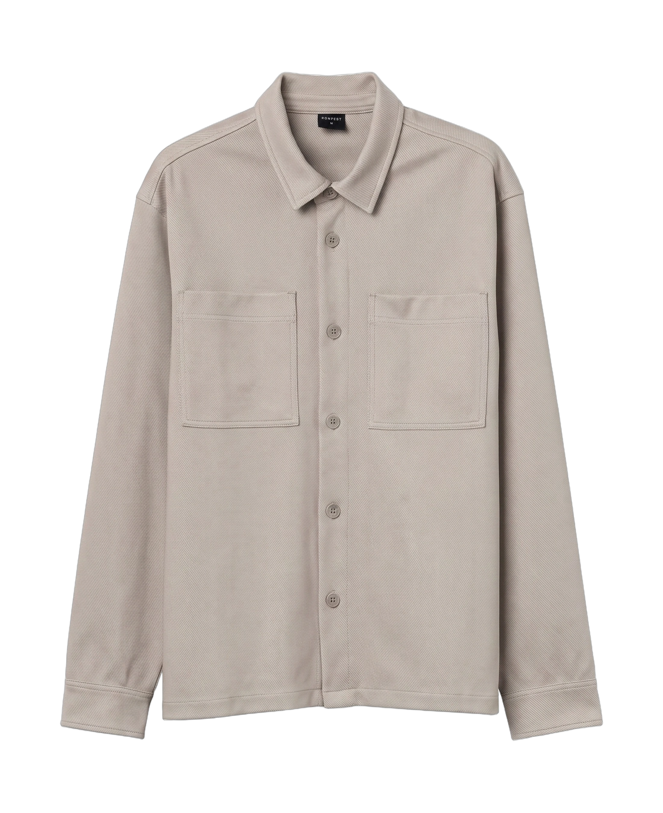 Camisa TIFFOSI Salem beige de manga larga, flat frontal