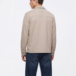 Camisa TIFFOSI Salem beige de manga larga, modelo espalda