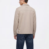 Camisa TIFFOSI Salem beige de manga larga, modelo espalda