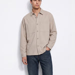 Camisa TIFFOSI Salem beige de manga larga, modelo tres cuartos