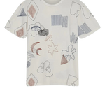 Camiseta Anerkjendt Akkikki Allover Emb - ECRU