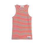 Camiseta ARMEDANGELS Kanitaa Stripes Poppy Red - ECRU