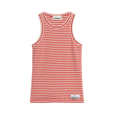 Camiseta ARMEDANGELS Kanitaa Stripes Poppy Red - ECRU