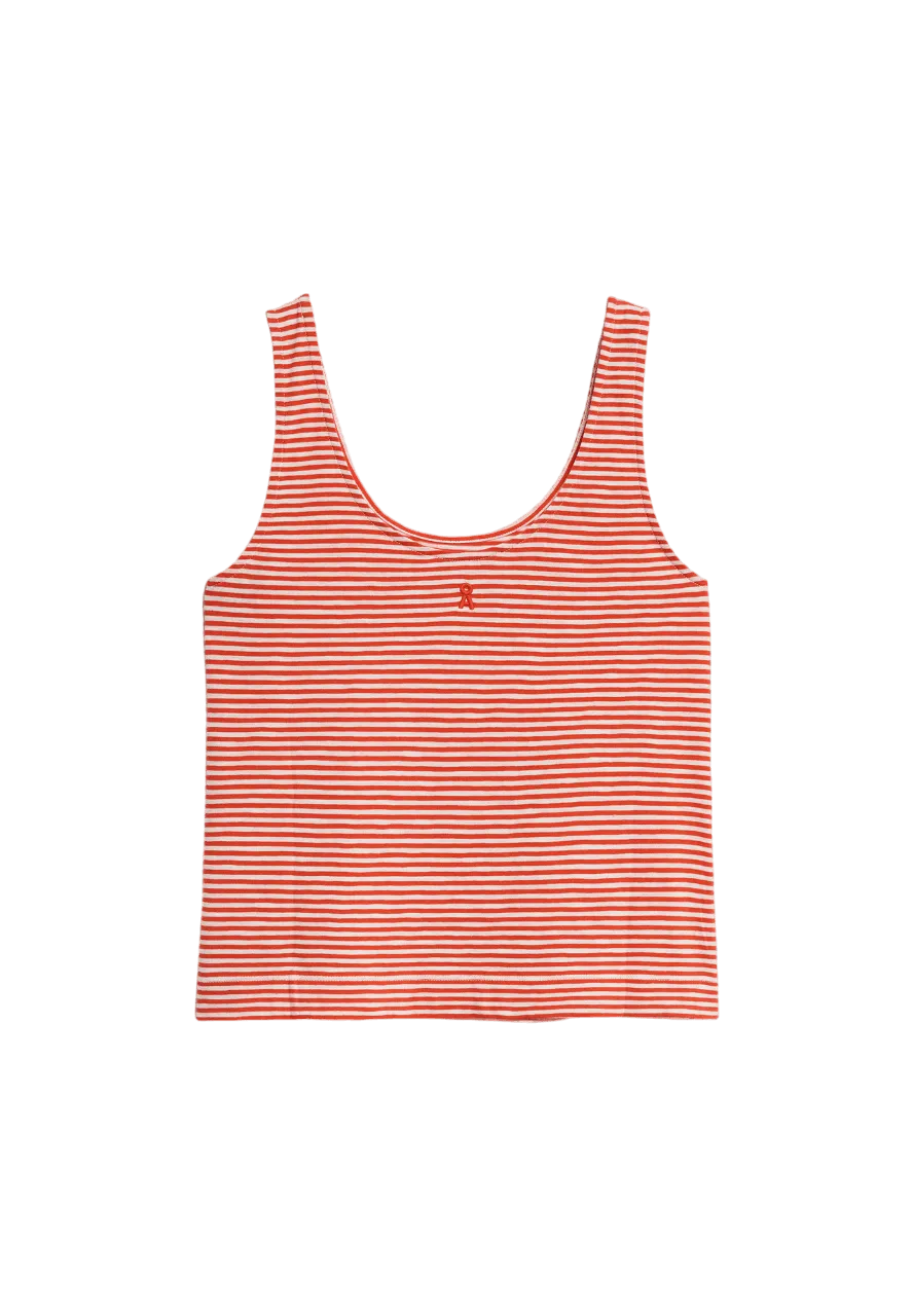 Camiseta Armedangels Minaami Lita Poppy Red - ECRU