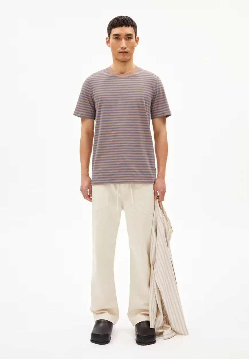 Camiseta Armedangels Vegaas Stripes - ECRU