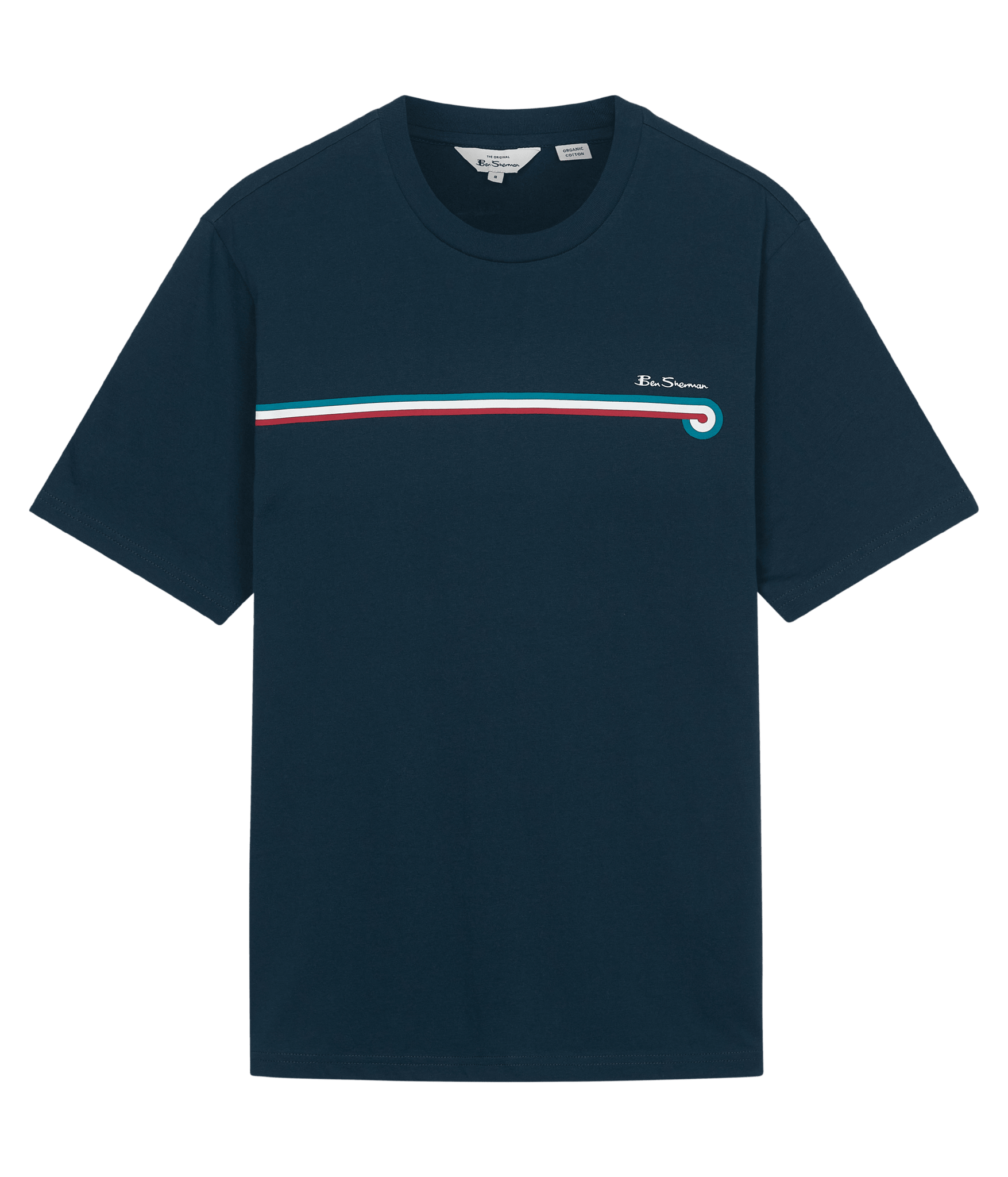 Camiseta Ben Sherman Core Stripe Dark Navy - ECRU