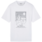 Camiseta Ben Sherman Summer Scooter White - ECRU