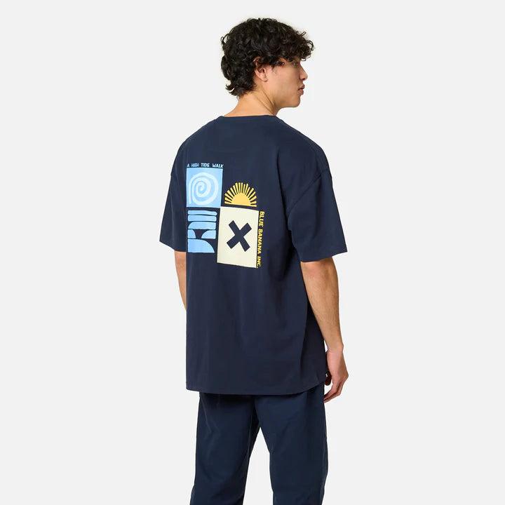 Camiseta Blue Banana Dawn Navy - ECRU
