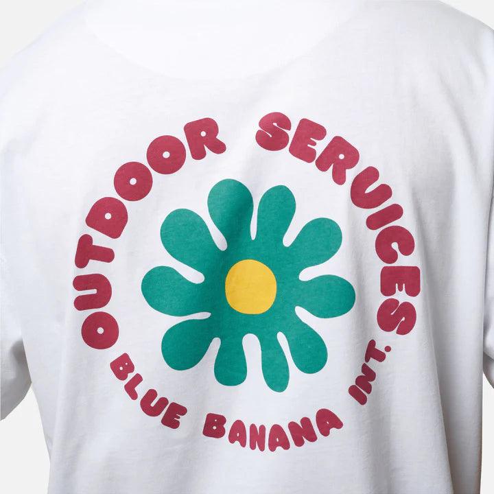 Camiseta Blue Banana Flower White - ECRU
