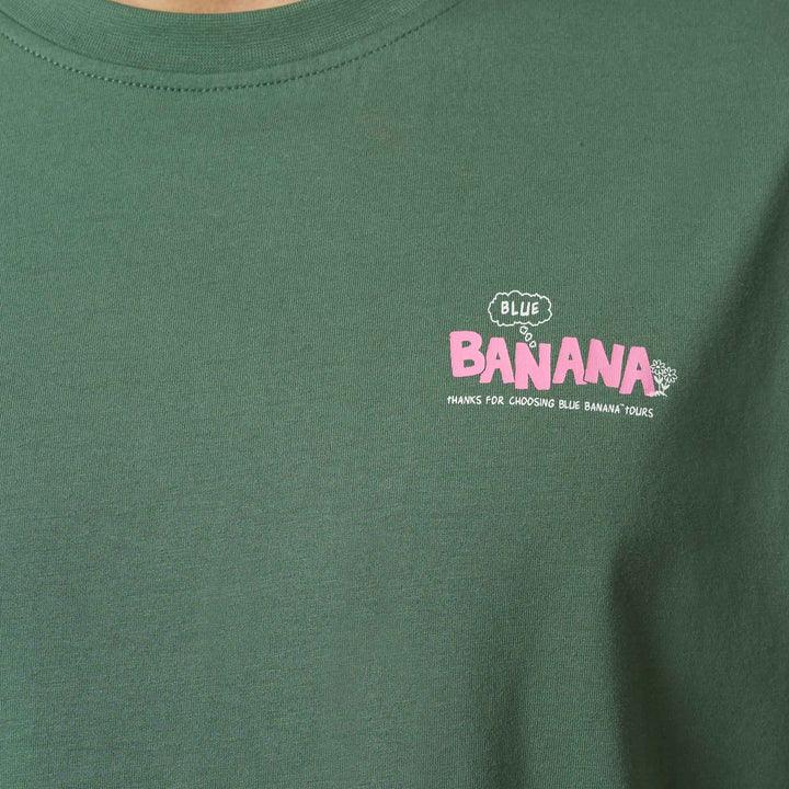 Camiseta Blue Banana Riptide Pine Green - ECRU