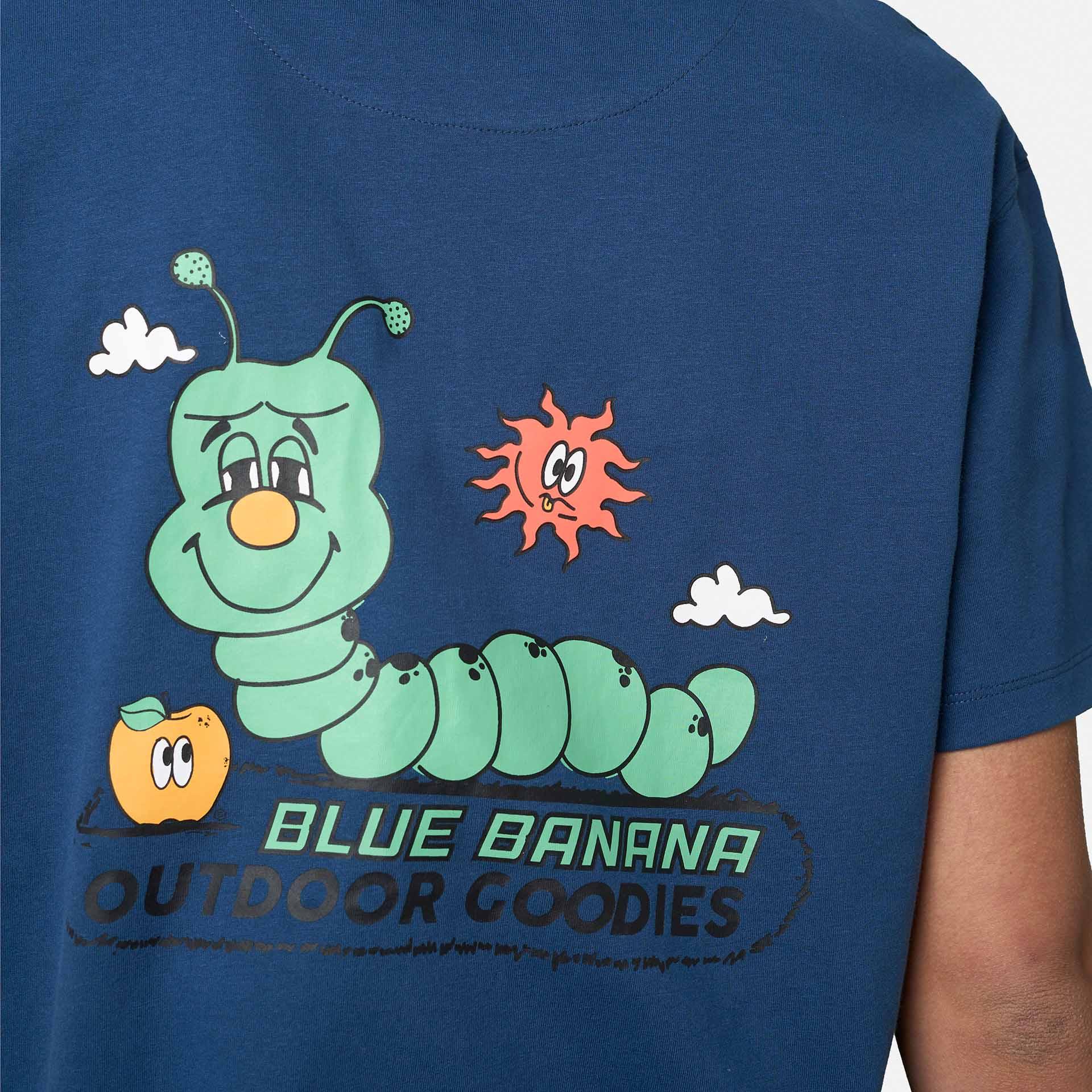 Camiseta Blue Banana Worm Imperial Blue - ECRU