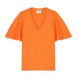 Camiseta CKS Tiko Bright Orange - ECRU