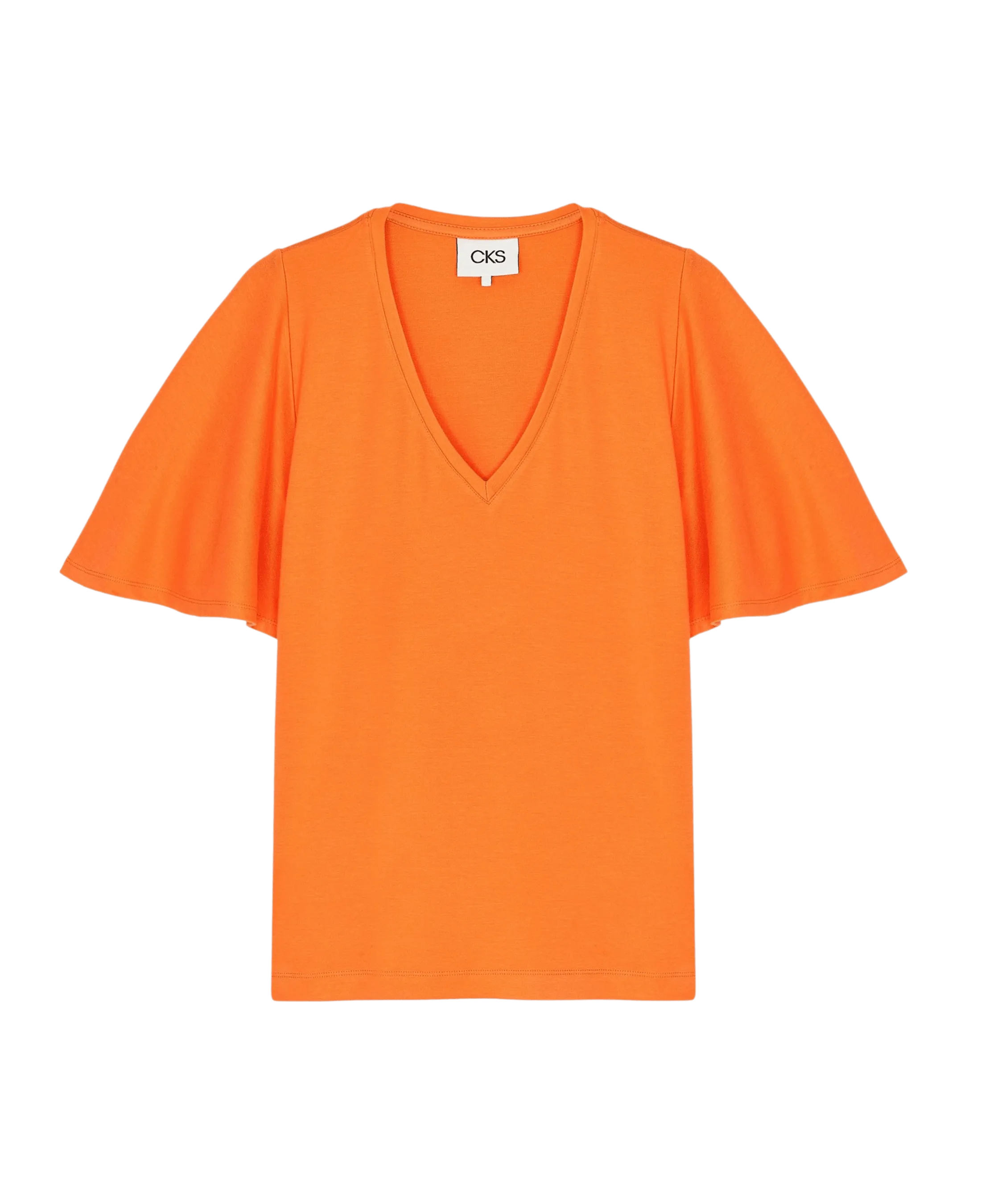 Camiseta CKS Tiko Bright Orange - ECRU