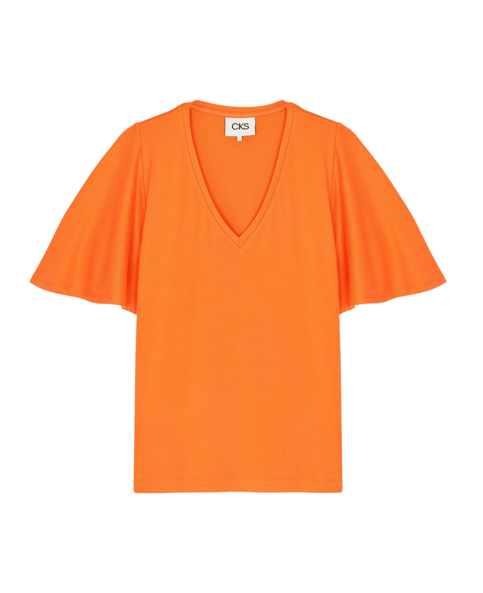 Camiseta CKS Tiko Bright Orange - ECRU